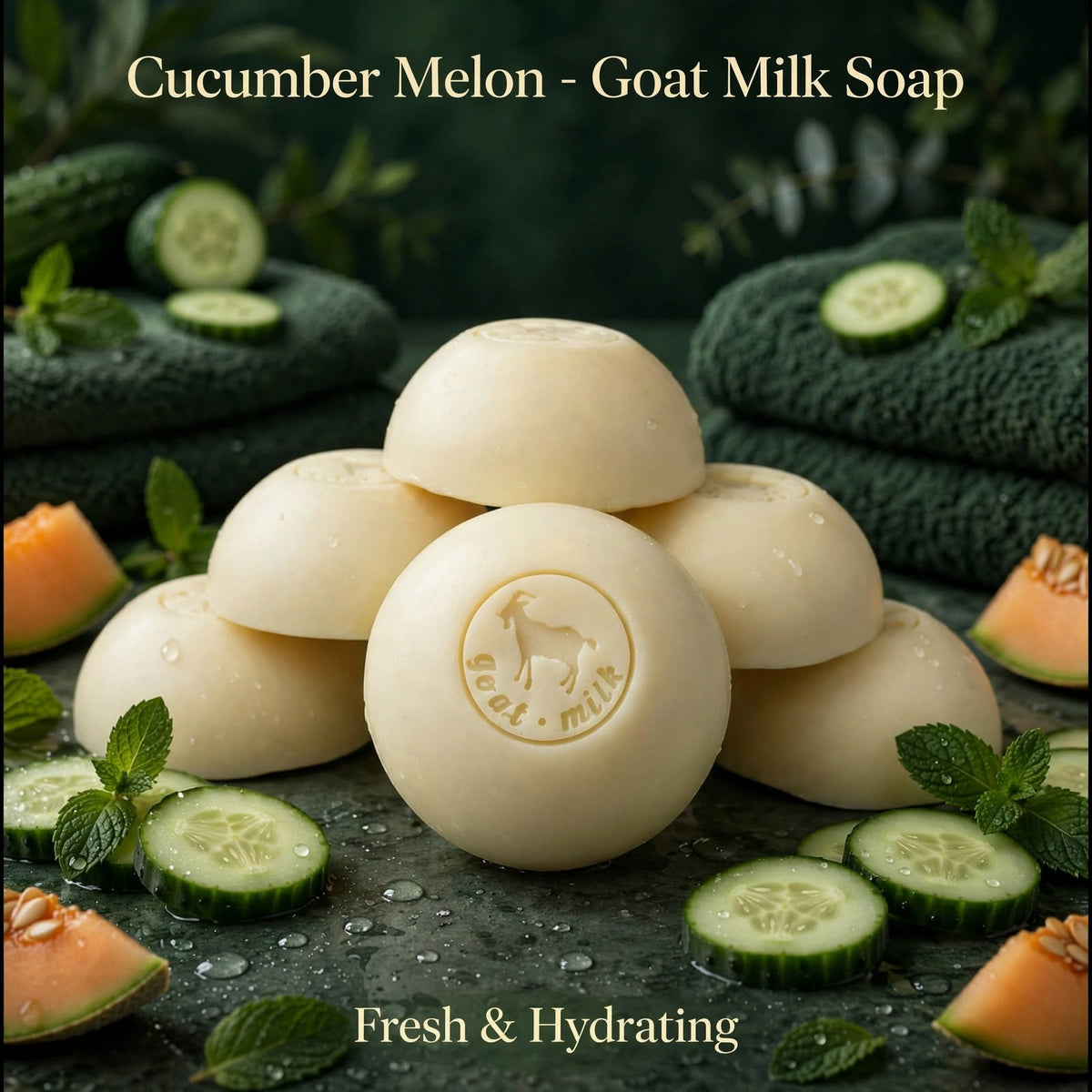 Cucumber Melon Goat Milk Soap 4oz