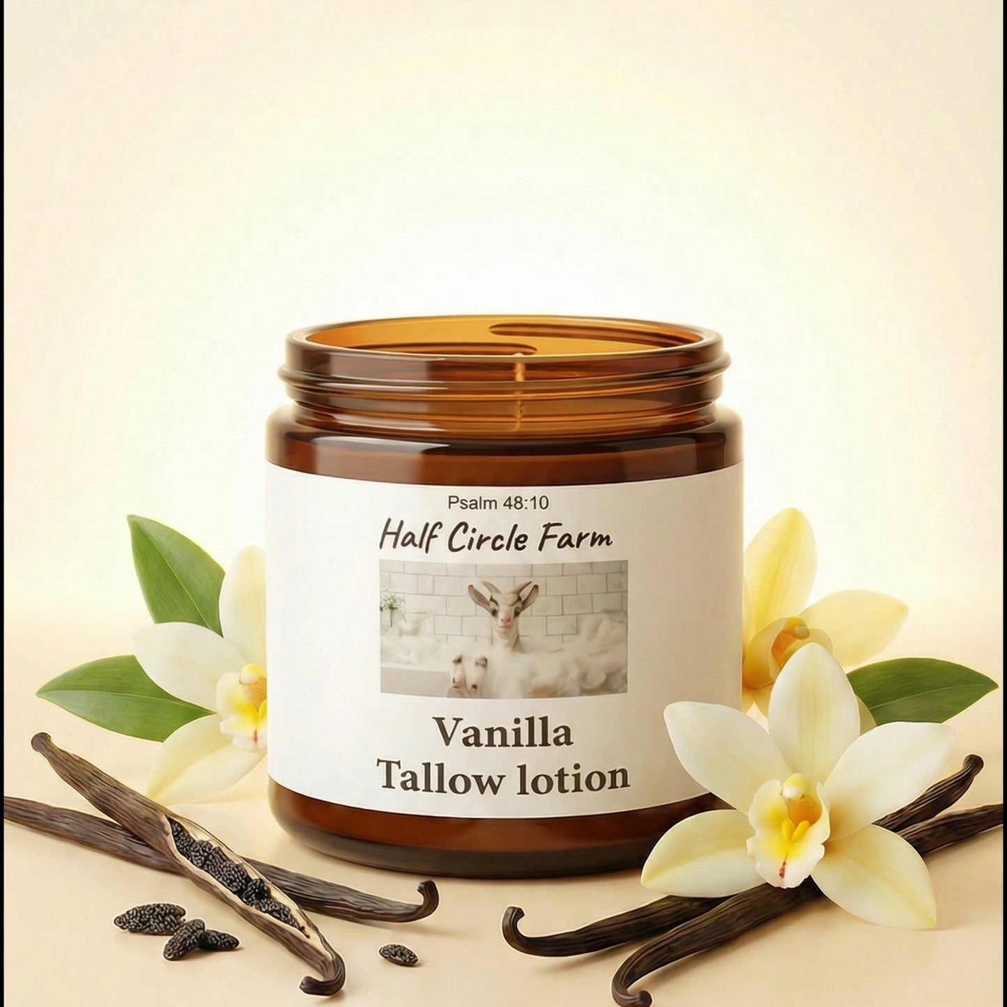 Vanilla-Scented Beef Tallow Lotion